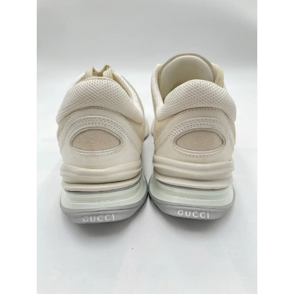 GUCCI Run GG White/Beige Leather Low Top Sneakers UK Size 6 - Picture 4 of 6
